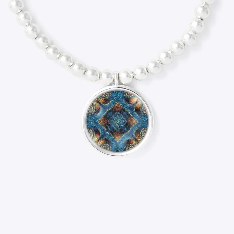 Blue Red Orange Mosaic Jewelry