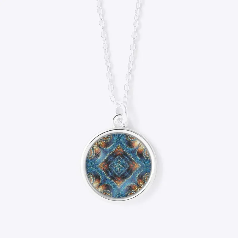 Blue Red Orange Mosaic Jewelry