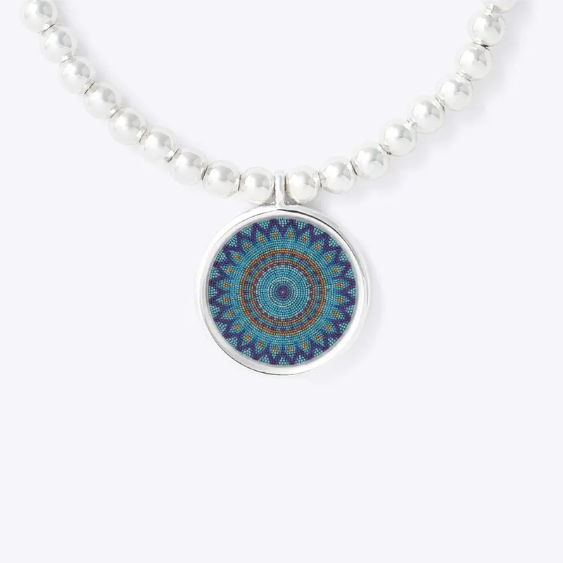 Orange and Blue Circle Mosaic Jewelry